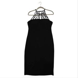 Premier Black Halter Sheath Dress Cocktail Sz 12